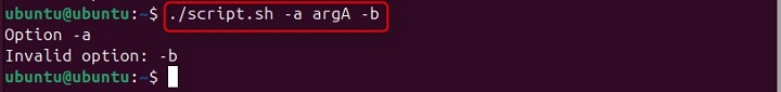 Examples of getopts Command3