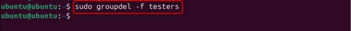 Forcing Group Deletion