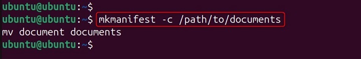 mkmanifest Command in Linux4