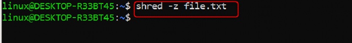 Overwrite File with Zeros at End Using shred