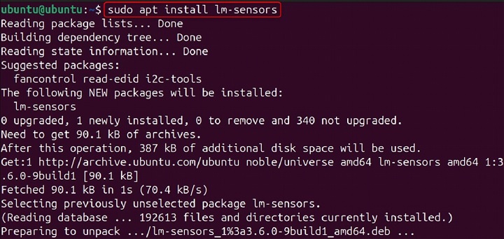 Sensors Command in Linux1
