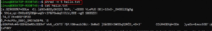 Specify Number of Overwrite Iterations Using shred
