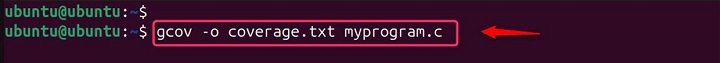 Specify Output File Using gcov