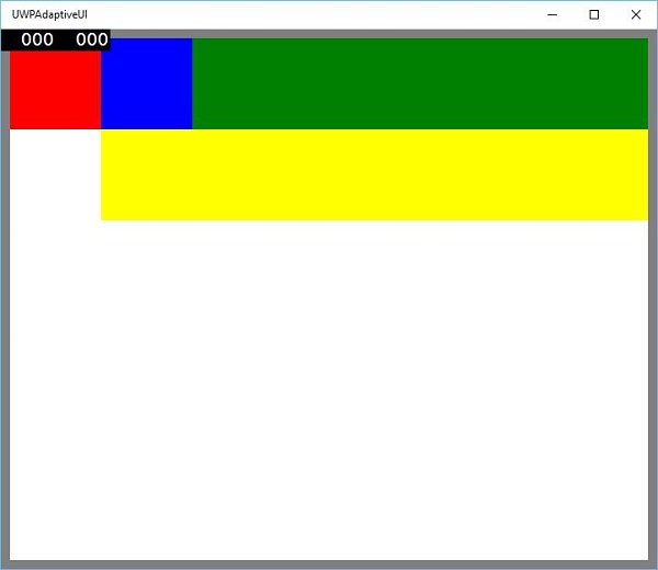 UWP Adaptive UI Rectangle