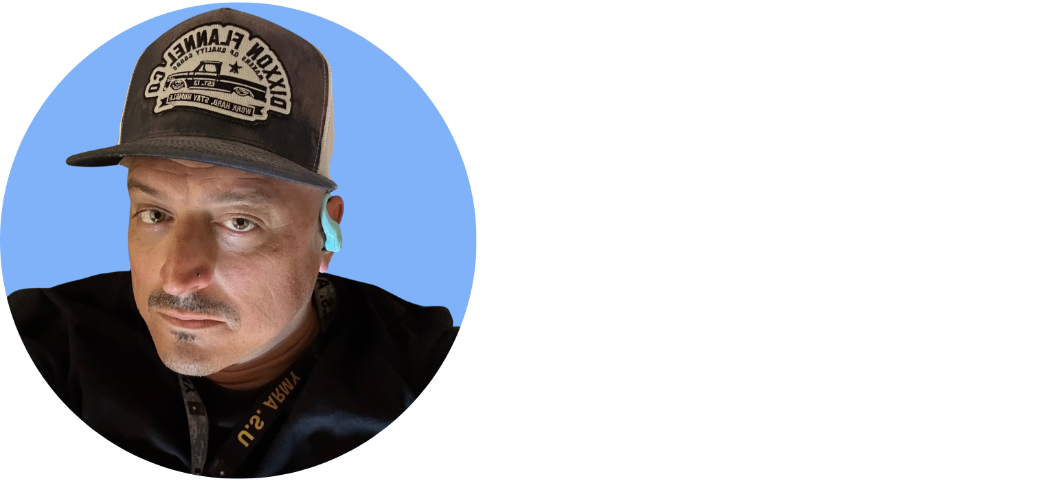 Picture of Antonio R., wearing a black shirt and a baseball cap