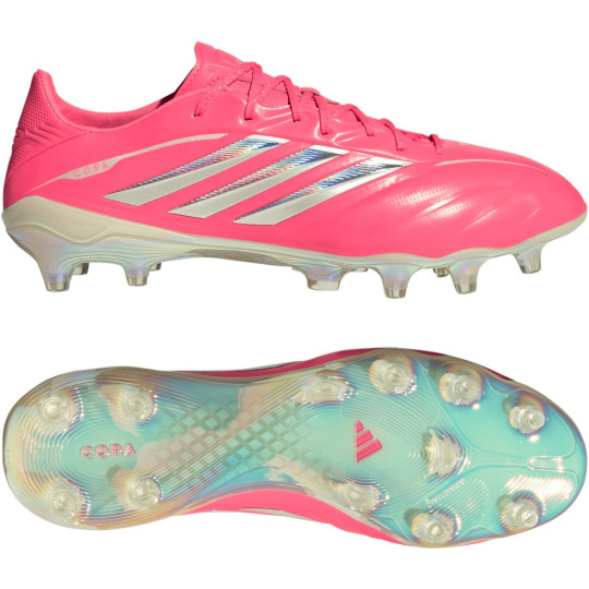 adidas Copa Pure IV Elite Gras Voetbalschoenen (FG) Felroze Zilver Wit