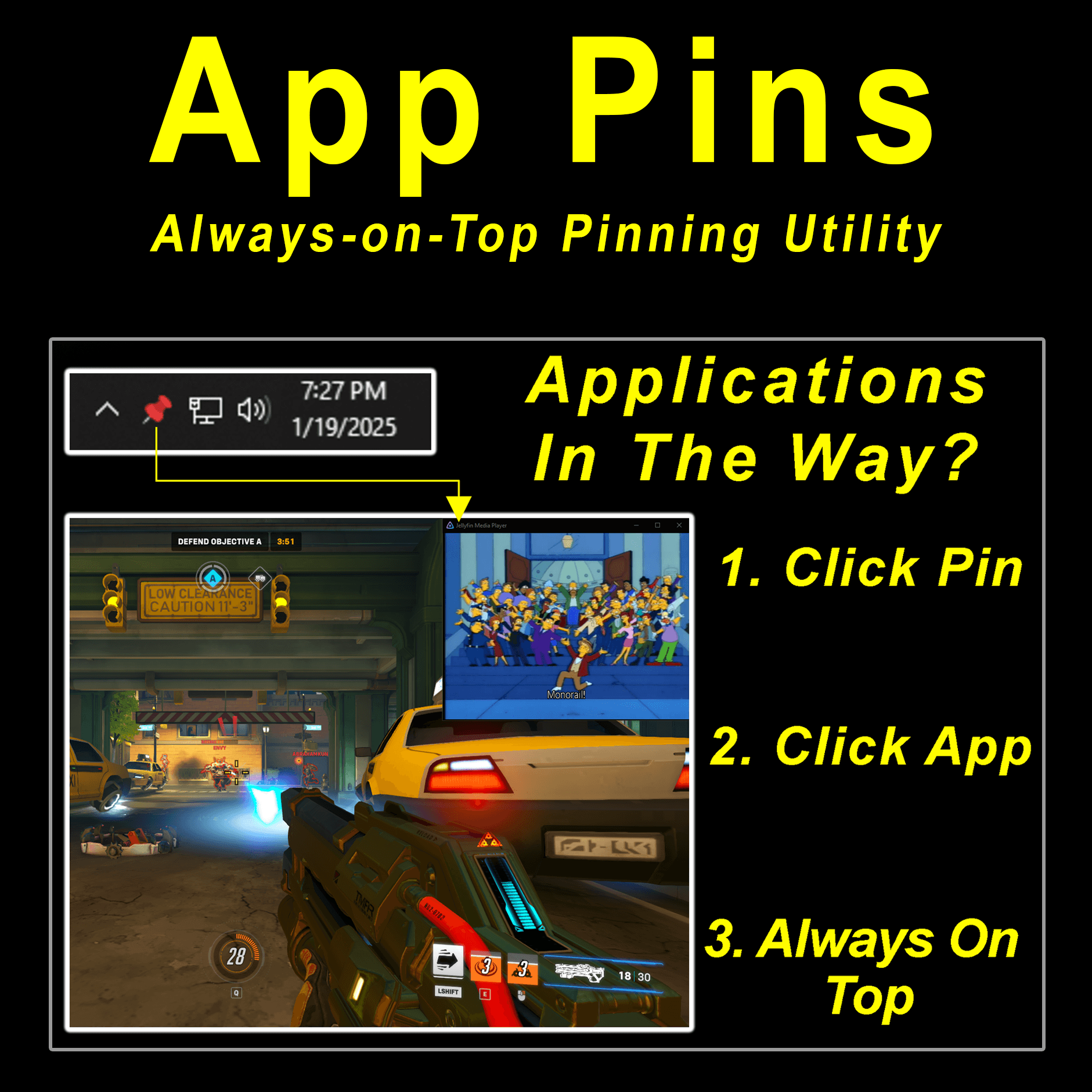 App Pins - always on top window pinning utility for Windows