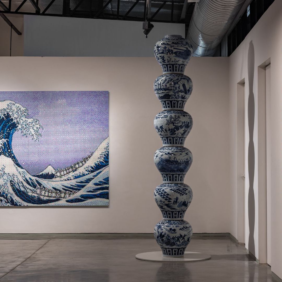 Ai Weiwei's first solo show in India features a Pichwai in his iconic toy-brick style