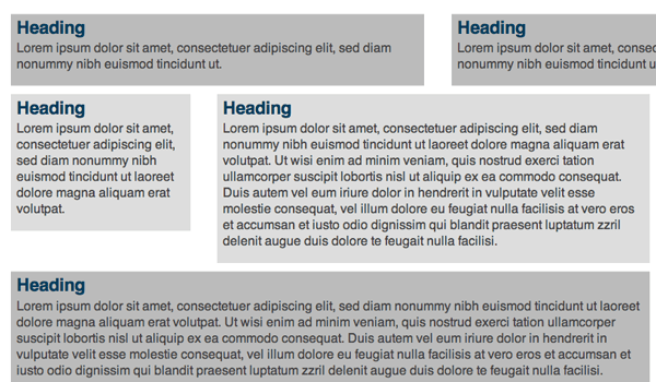 building liquid column website layouts in css code