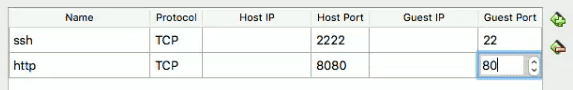 Forwarding ports from the host to a virtual machine