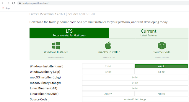 Node.js download
