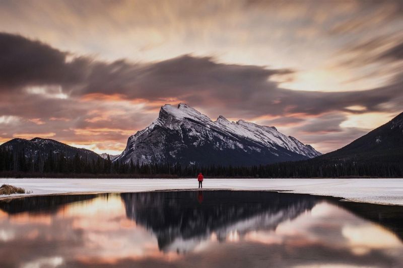 Landschaft, Berge, Sonnenuntergang, See, Wasser, Natur Landschaft, Berge, Sonnenuntergang, See, Wasser, Natur