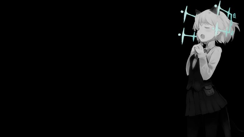 colorat selectiv, fundal întunecat, fundal negru, fundal simplu, fete anime colorat selectiv, fundal întunecat, fundal negru, fundal simplu, fete anime