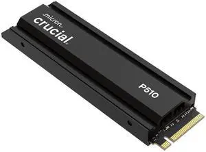 Crucial P510 2TB Gen5 NVMe SSD with Heatsink, Up to 11,000 MB/s, PCIe 5.0 M.2 2280 SSD, Internal Solid State Drive, Compatible with PS5 CT1000P510SSD5
