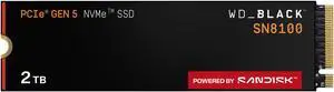 WD_BLACK 2TB SN8100 NVMe SSD Internal Solid State Drive - Gen 5 PCIe 5.0x4, M.2 2280, Seq. Read Speeds Up to 14,900 MB/s, Best for AI Applications, Gaming, and Video Editing - WDS200T1X0M