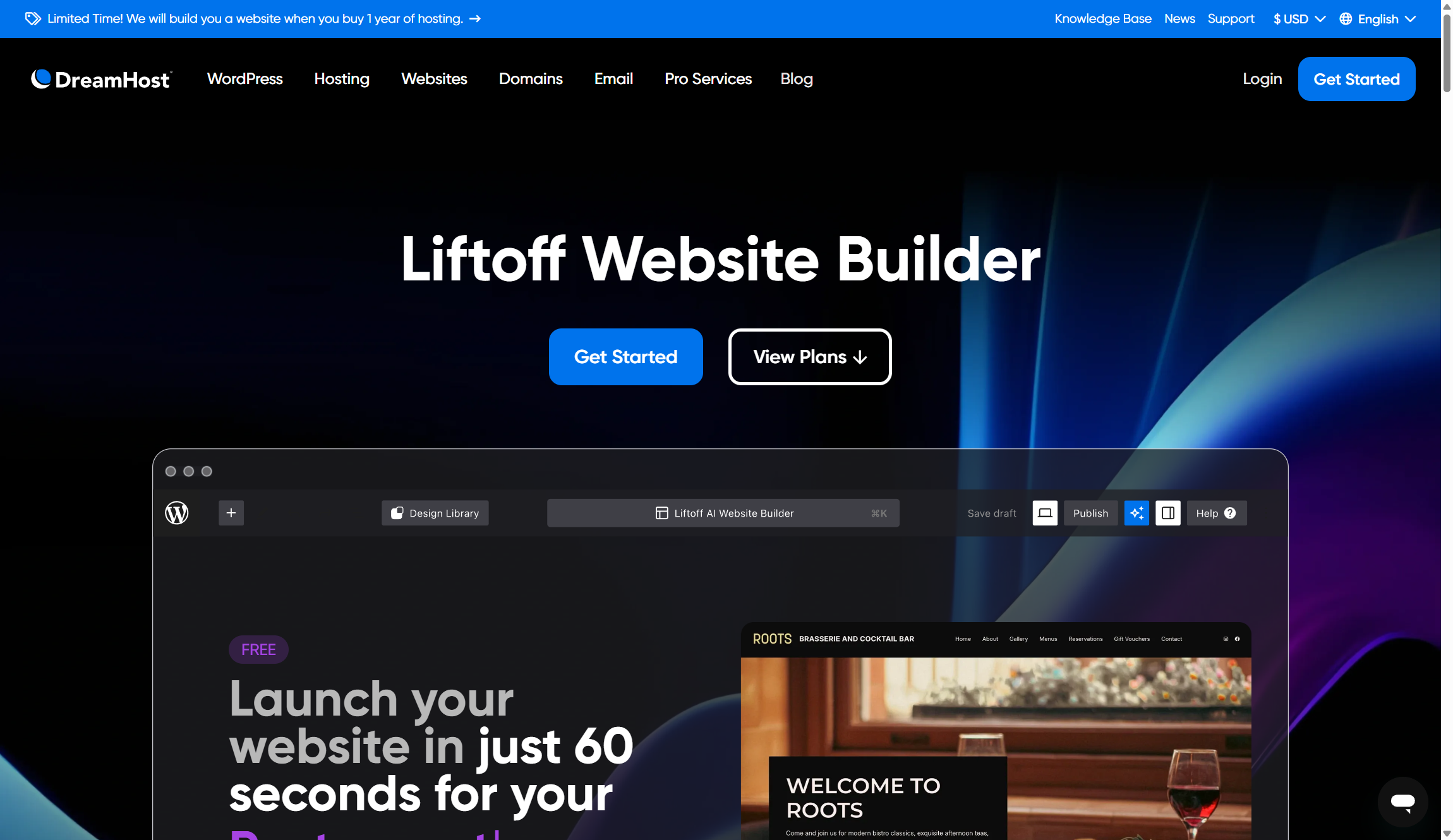 DreamHost Website Builder