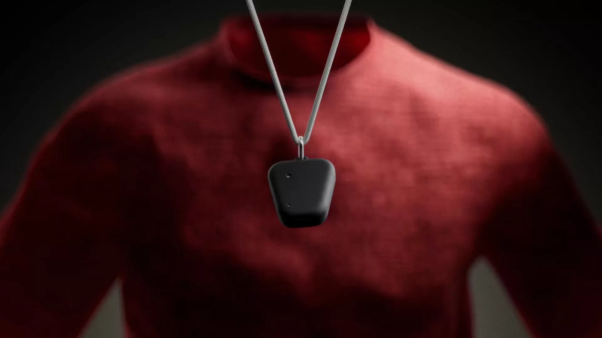 A Fieldy AI device worn around someone&#039;s neck