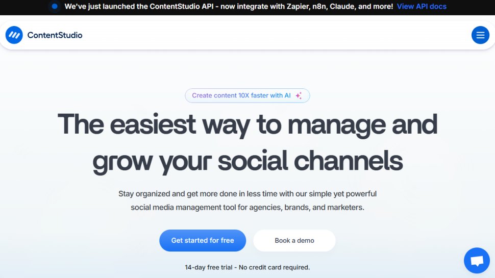 Content Studio website screenshot (October 2025).