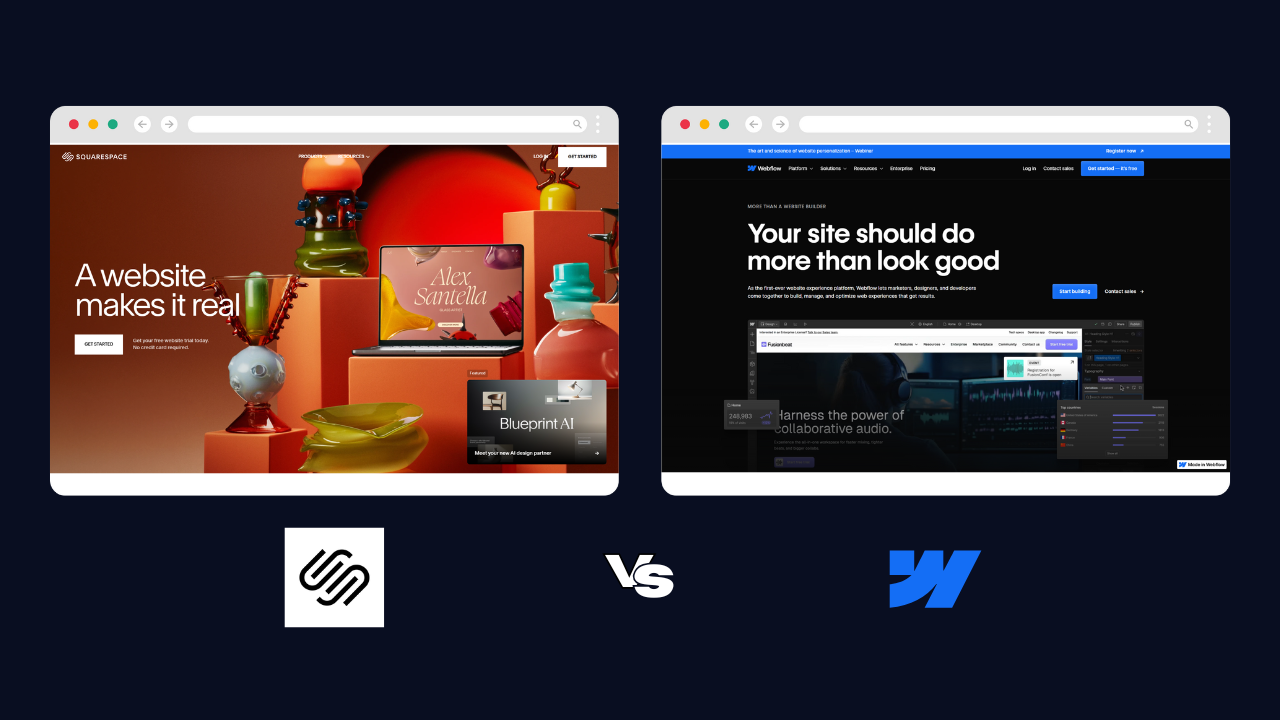 Squarespace vs Webflow