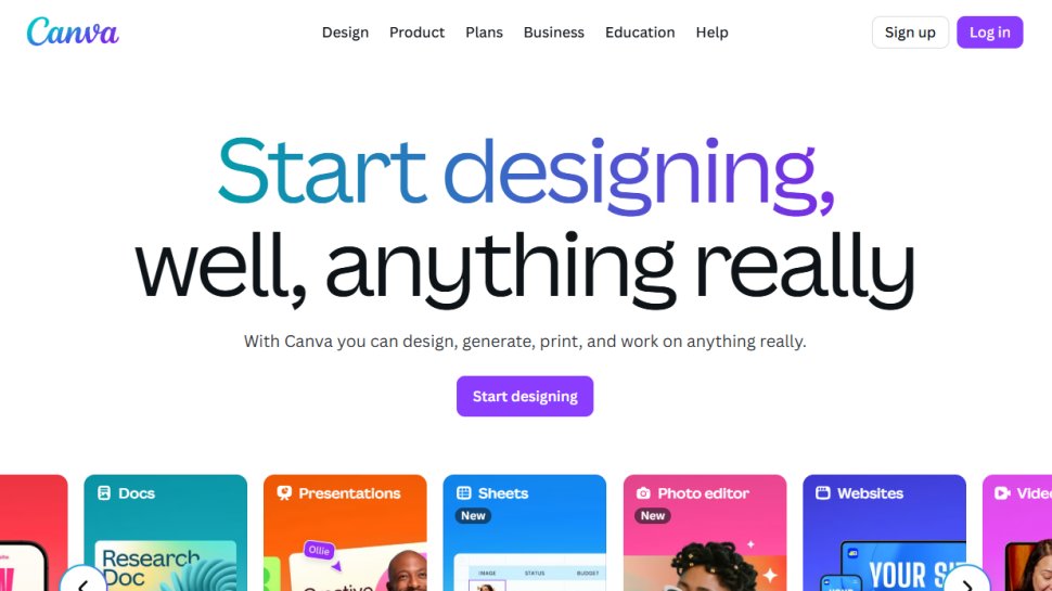 Canva Pro website screenshot (October 2025).
