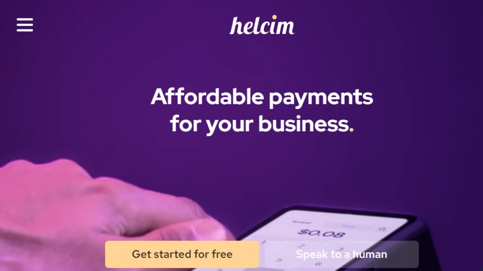 Website screenshot of Helcim (September, 2025)