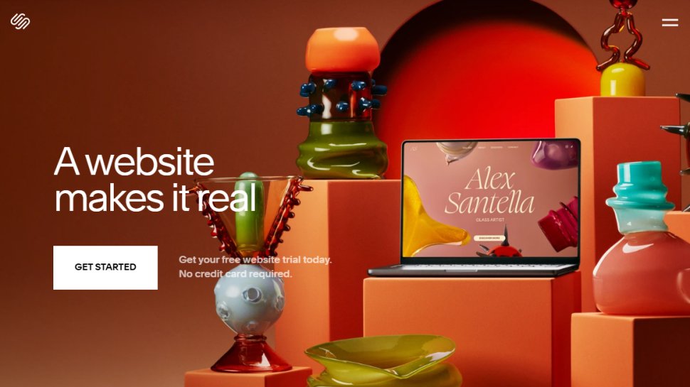 Website screenshot of Squarespace (August, 2025)