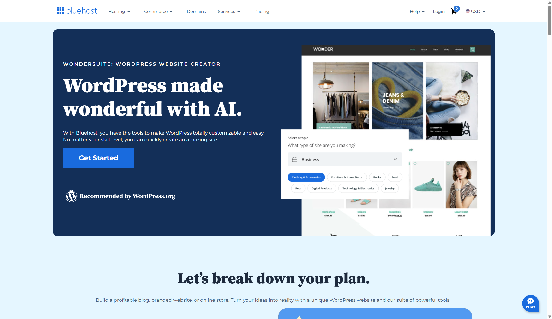 Bluehost WonderSuite