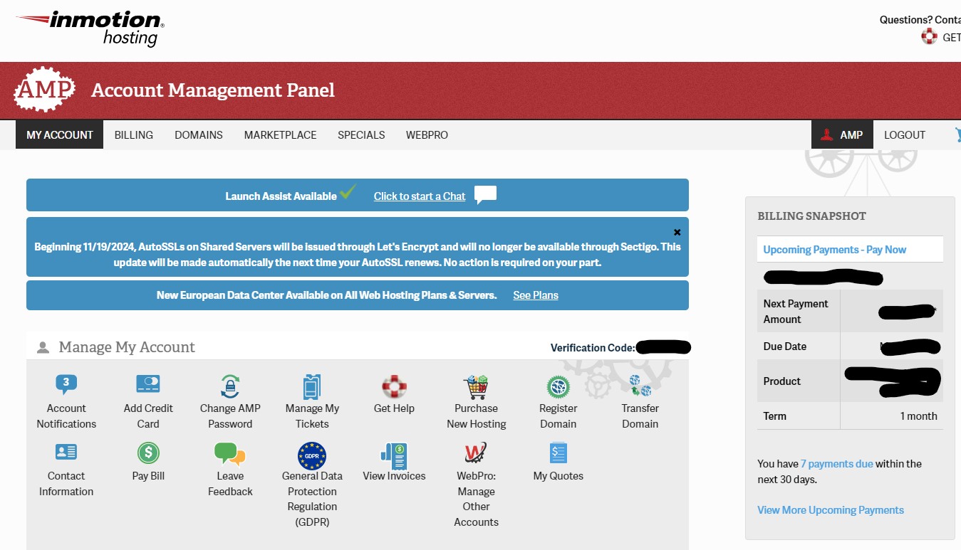 InMotion Hosting's AMP