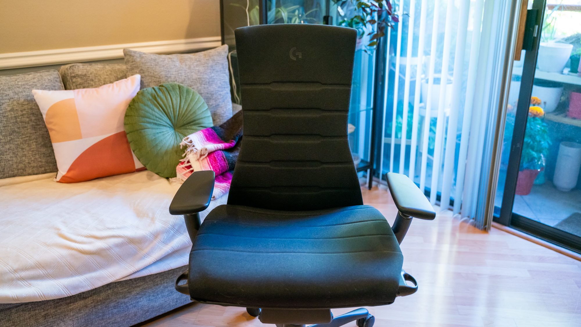 Herman Miller x Logitech Embody in a living room
