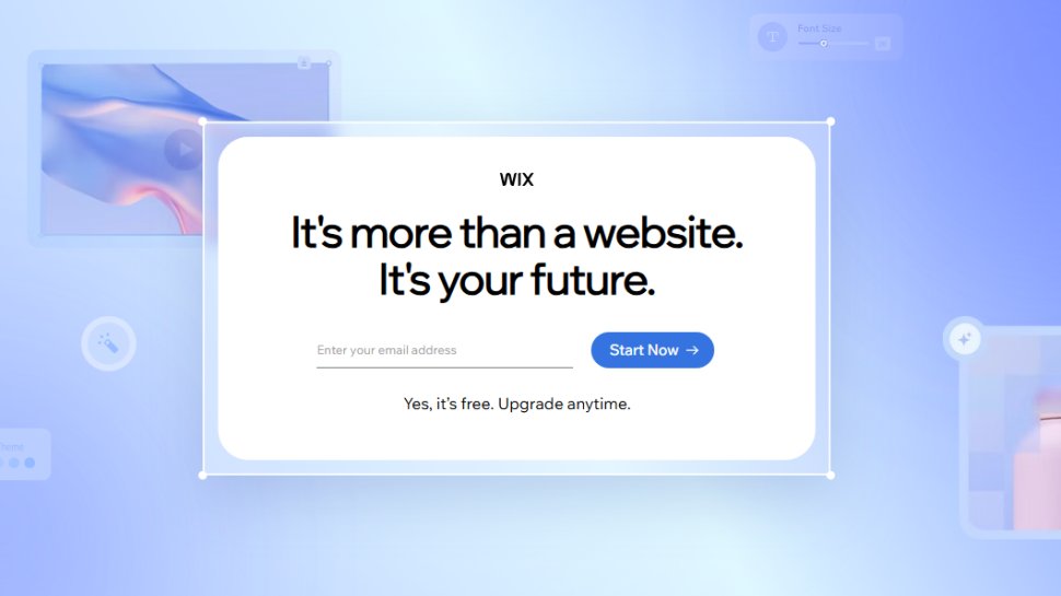 Website screenshot of Wix (August, 2025)