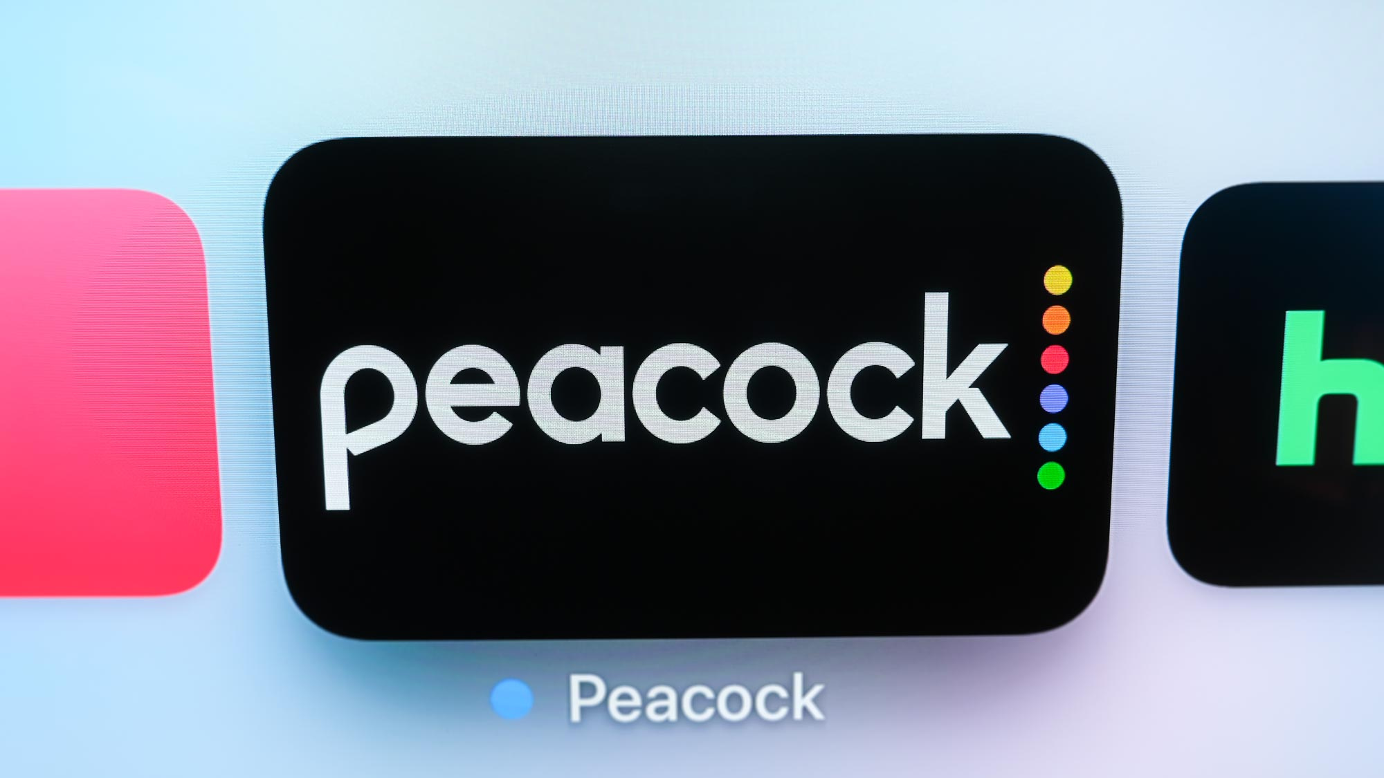 Peacock TV app on device