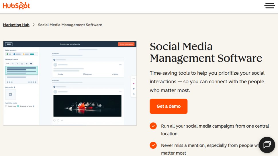 HubSpot website screenshot (October 2025).