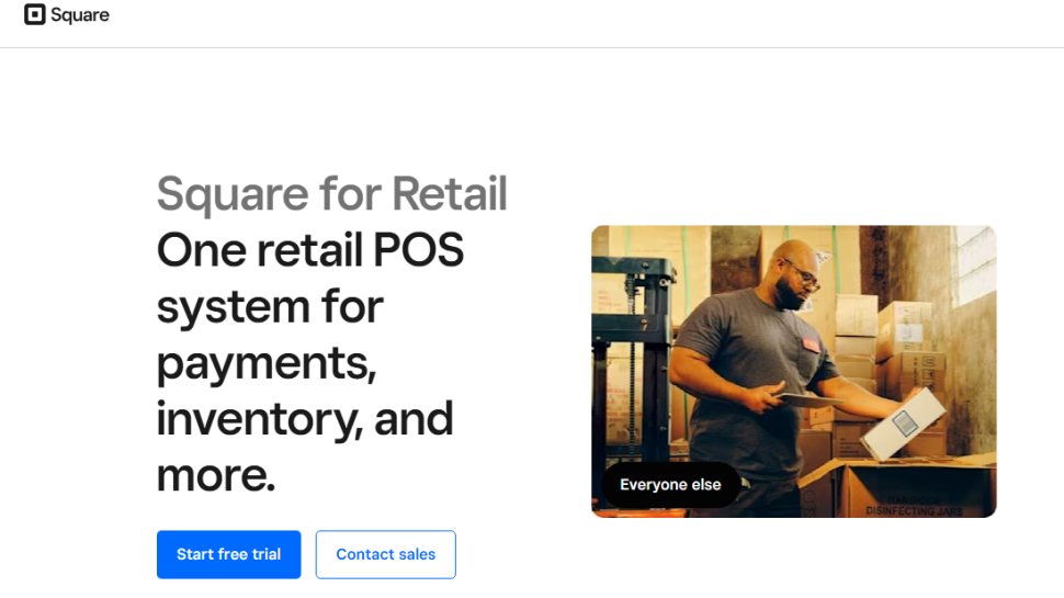 Website screenshot of Square (September, 2025)