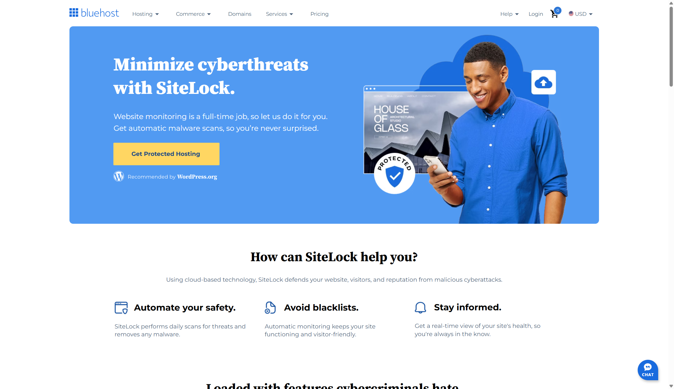 Bluehost WonderSuite security