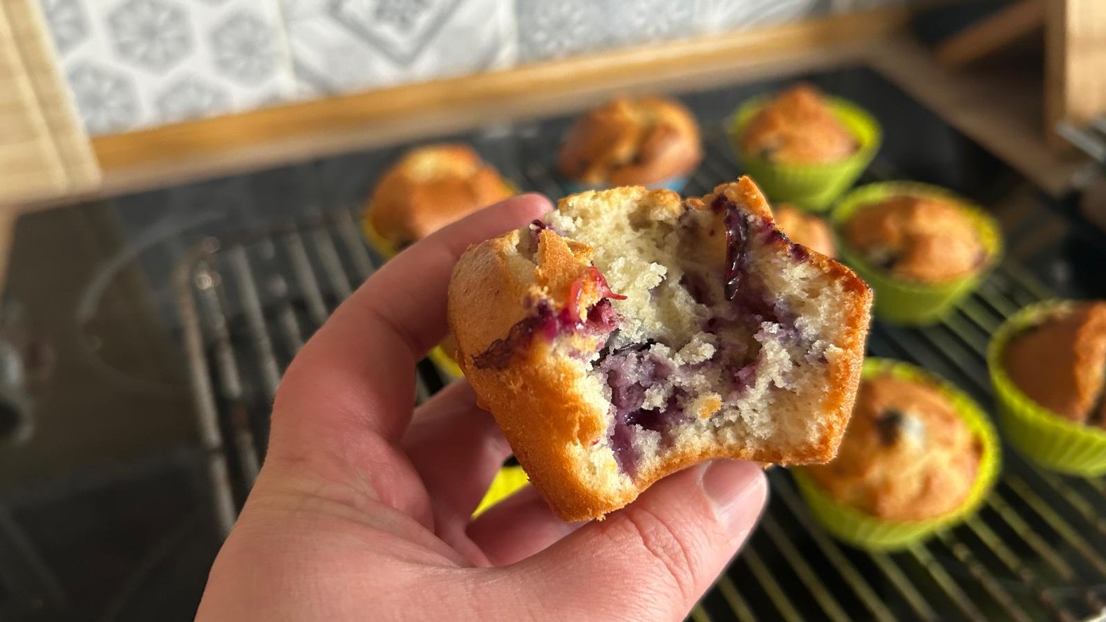 Inside muffin cooked using Ninja 5-in-1 Grill and Air Fryer