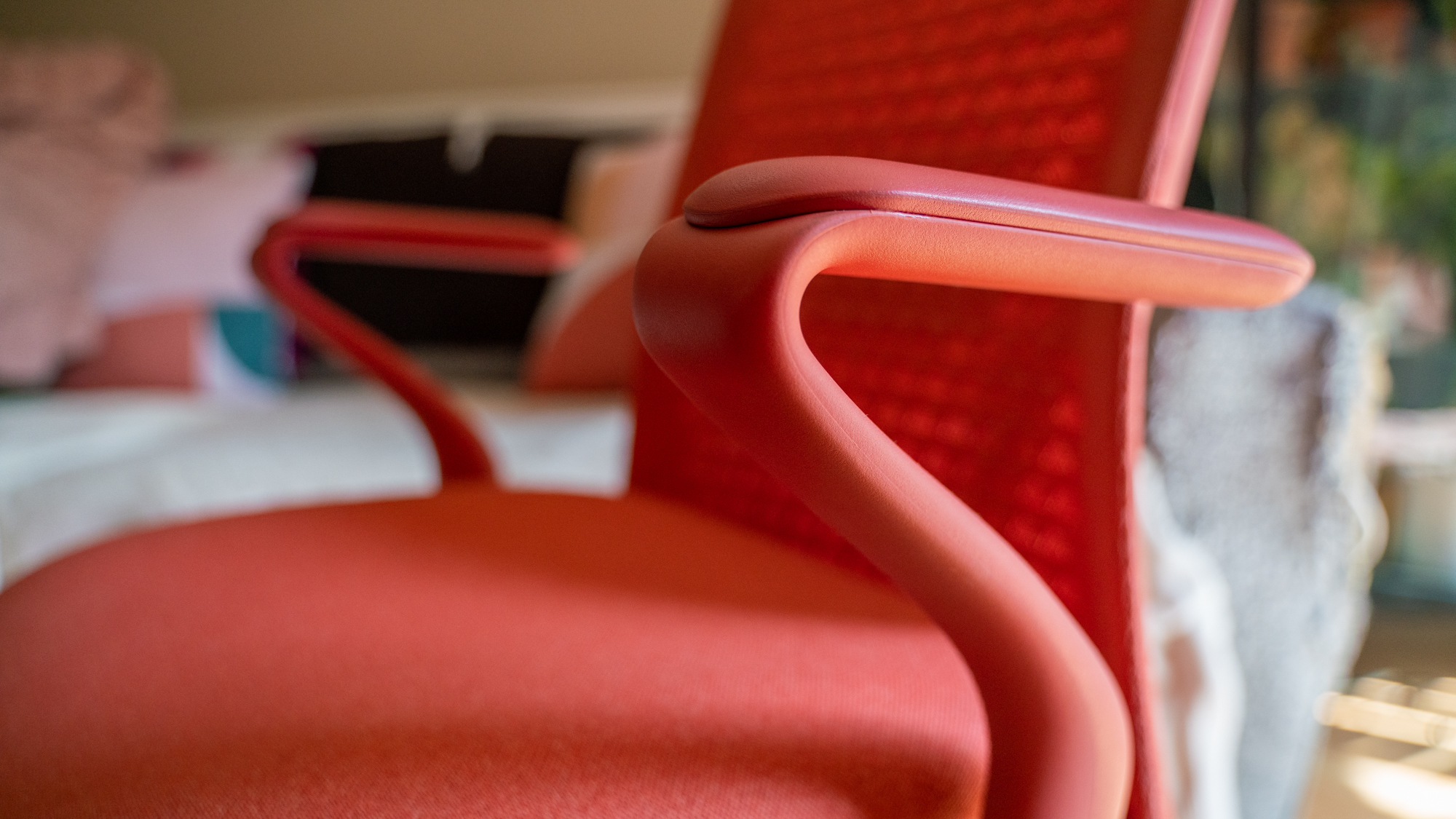 Close up of the arms on the Branch Verve office chair
