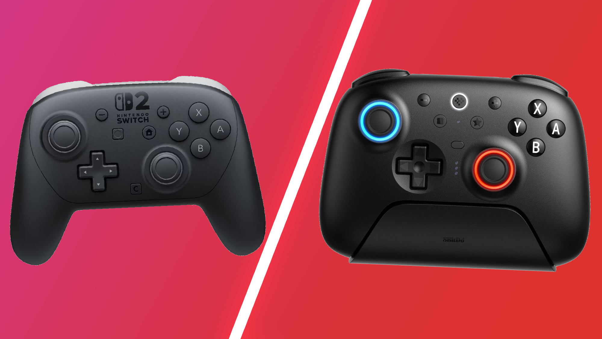 nintendo switch 2 pro controller vs 8bitdo ultimate 2