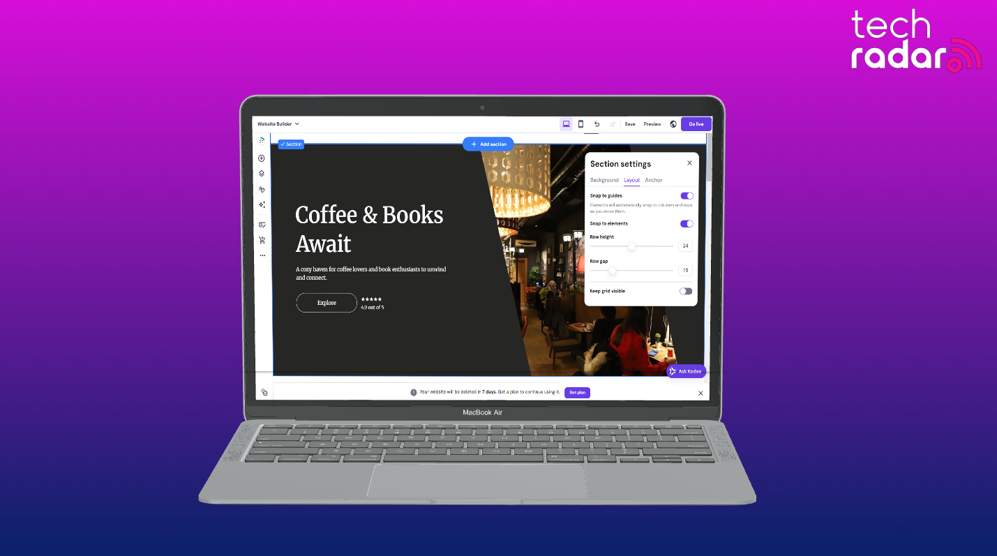 Screenshot of website builfrt bring used on a macbook