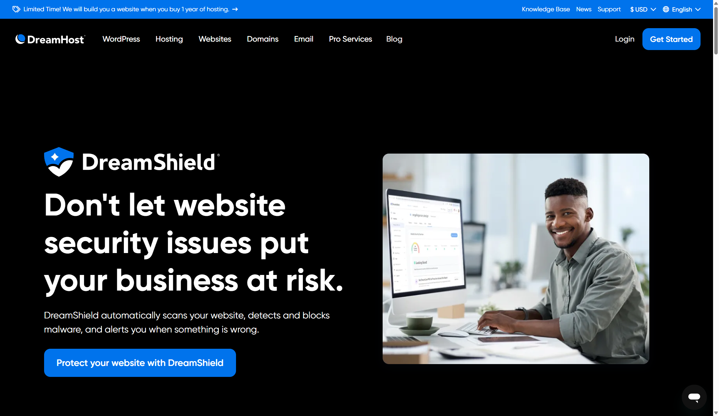 DreamHost Website Builder security