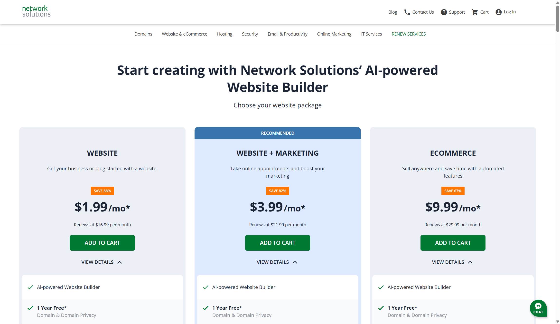 Network Solutions Website Builder