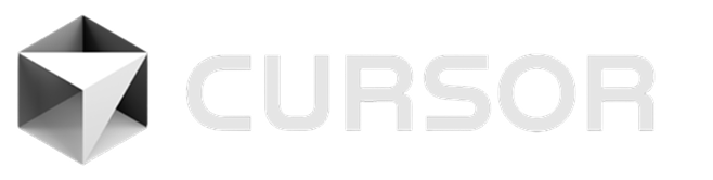 CURSOR logo in bold uppercase letters.