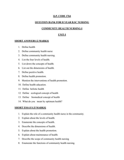 1764-Community Health Nursing-I Question Bank.pdf