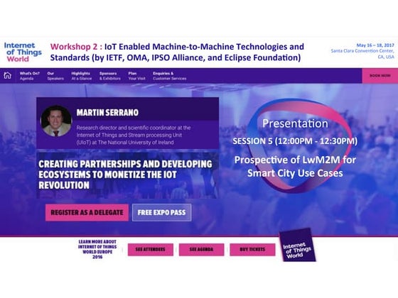 Prospective of LwM2M for Smart City Use Cases (IoT World 2017 Workshop)