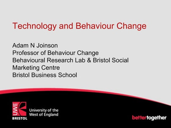 Behavioural Meetup: Professor Adam Joinson 