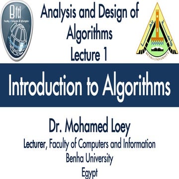 Algorithms Lecture 1: Introduction to Algorithms