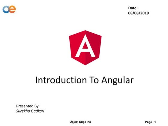 Angular Introduction By Surekha Gadkari