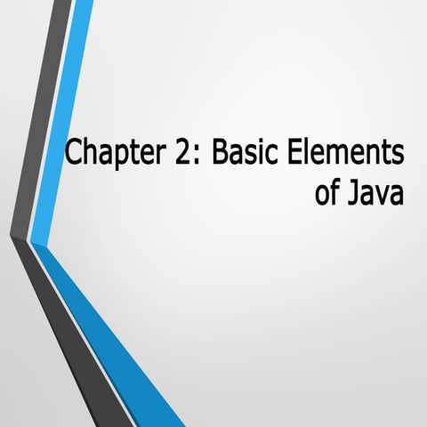 Basic elements of java 