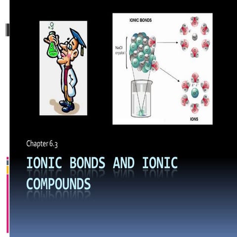 Chapter 6.3 : Ionic Bonding and Ionic Compounds