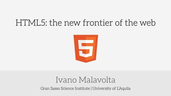 HTML5: the new frontier of the web