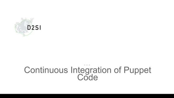 Continuous integration of_puppet_code
